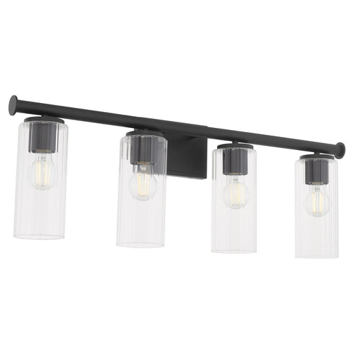 Mercier 4 Light Vanity in Matte Black