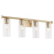 Mercier 4 Light Vanity in Aged Brass