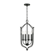 Bentley 4-Light Chandelier in Black Iron