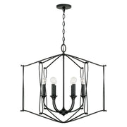 Bentley 6-Light 28" Chandelier in Black Iron