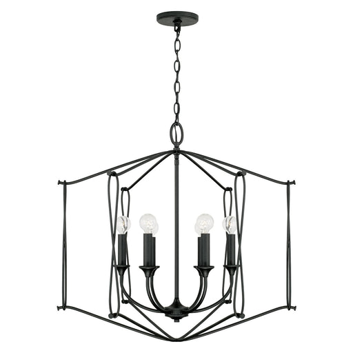 Bentley 6-Light 28" Chandelier in Black Iron