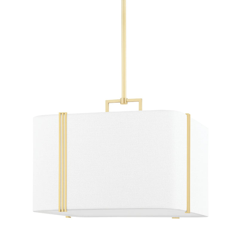 Downing 4-Light Pendant in Aged Brass