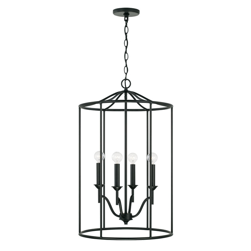 Peyton 4-Light Chandelier in Matte Black