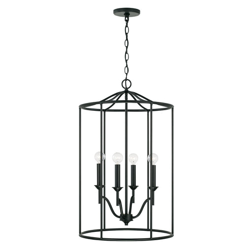 Peyton 4-Light Chandelier in Matte Black
