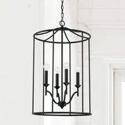 Peyton 4-Light Chandelier in Matte Black