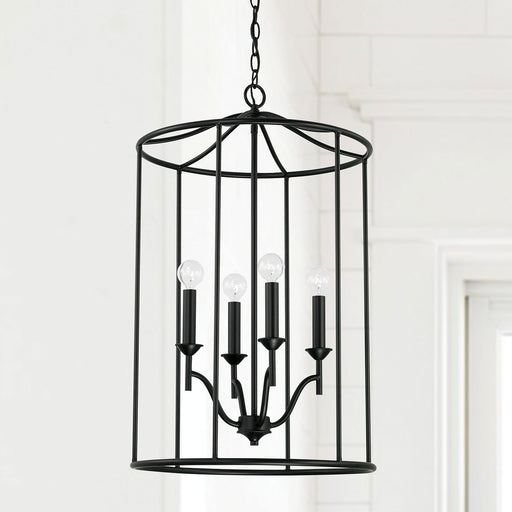 Peyton 4-Light Chandelier in Matte Black