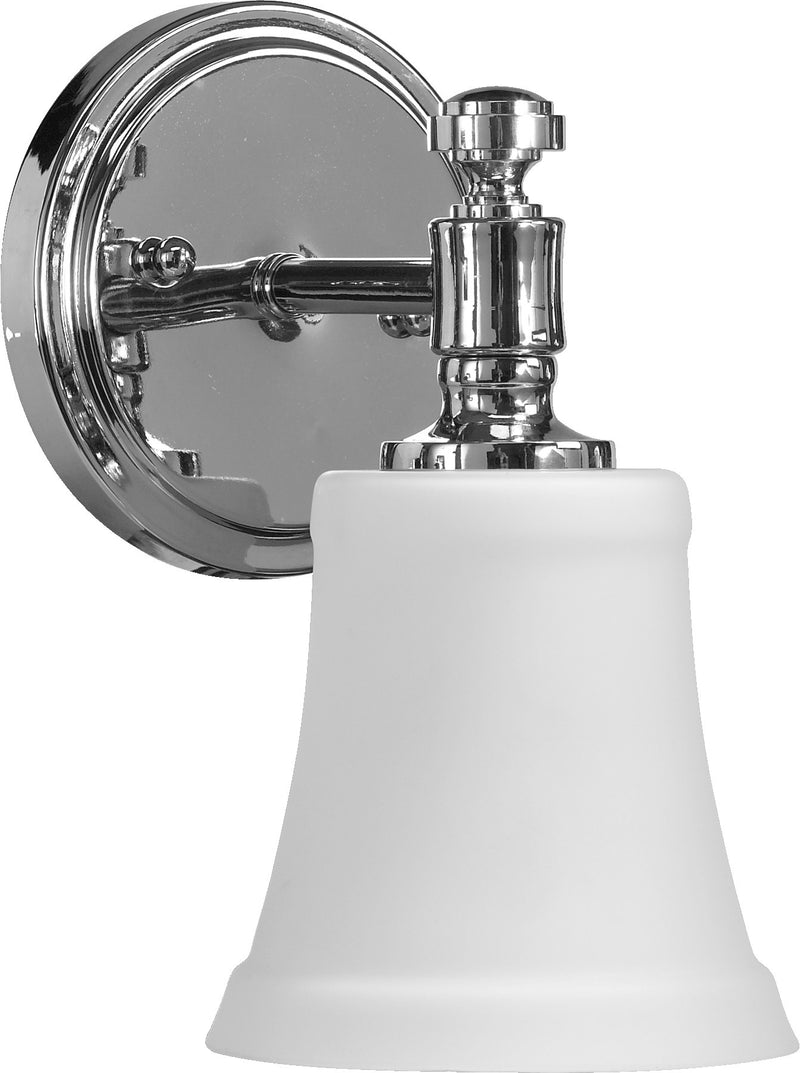 Rossington 1 Light Satin Opal Wall Sconce in Chrome
