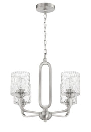 Collins 4 Light 23.75" Chandelier in Brushed Polished Nickel