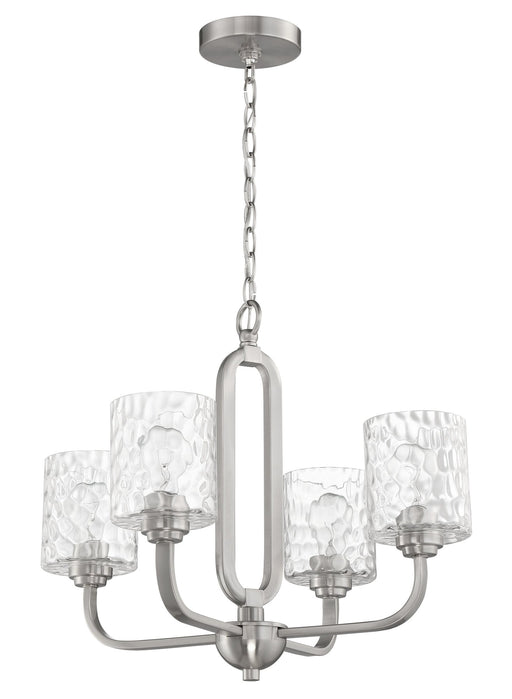 Collins 4 Light 23.75" Chandelier in Brushed Polished Nickel