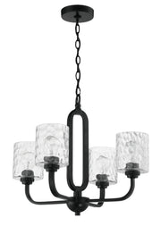 Collins 4 Light 23.75" Chandelier in Flat Black