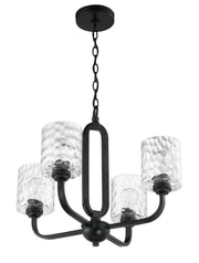 Collins 4 Light 23.75" Chandelier in Flat Black
