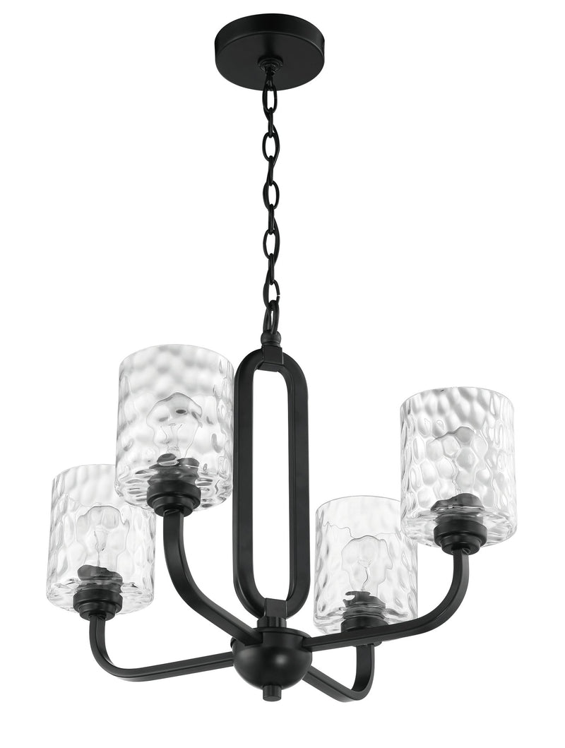 Collins 4 Light 23.75" Chandelier in Flat Black