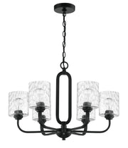 Collins 6 Light 26" Chandelier in Flat Black