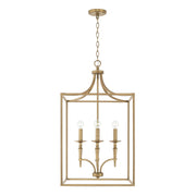 Abbie 4-Light Chandelier in Aged Brass