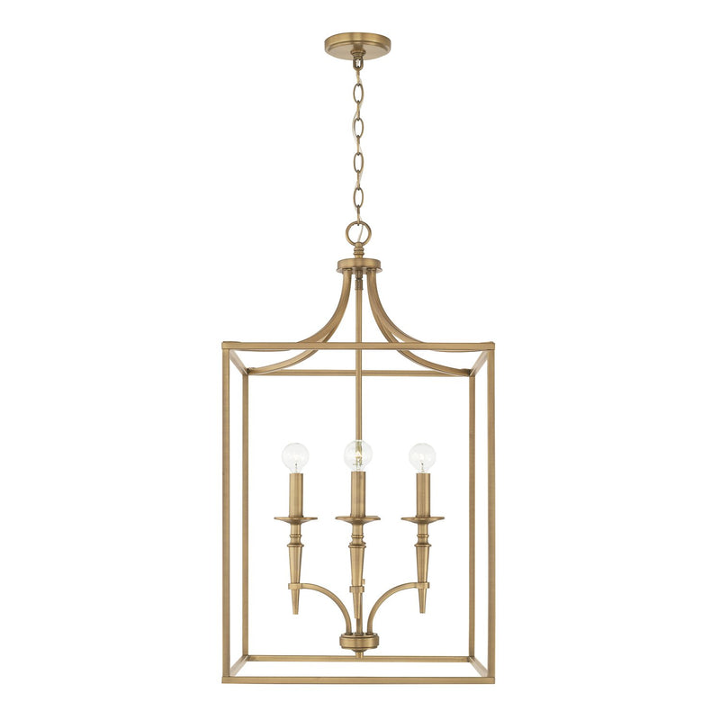 Abbie 4-Light Chandelier in Aged Brass