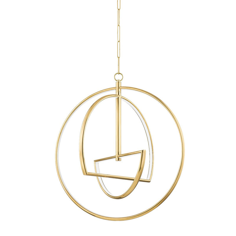 Welland 3-Light Chandelier in Aged Brass