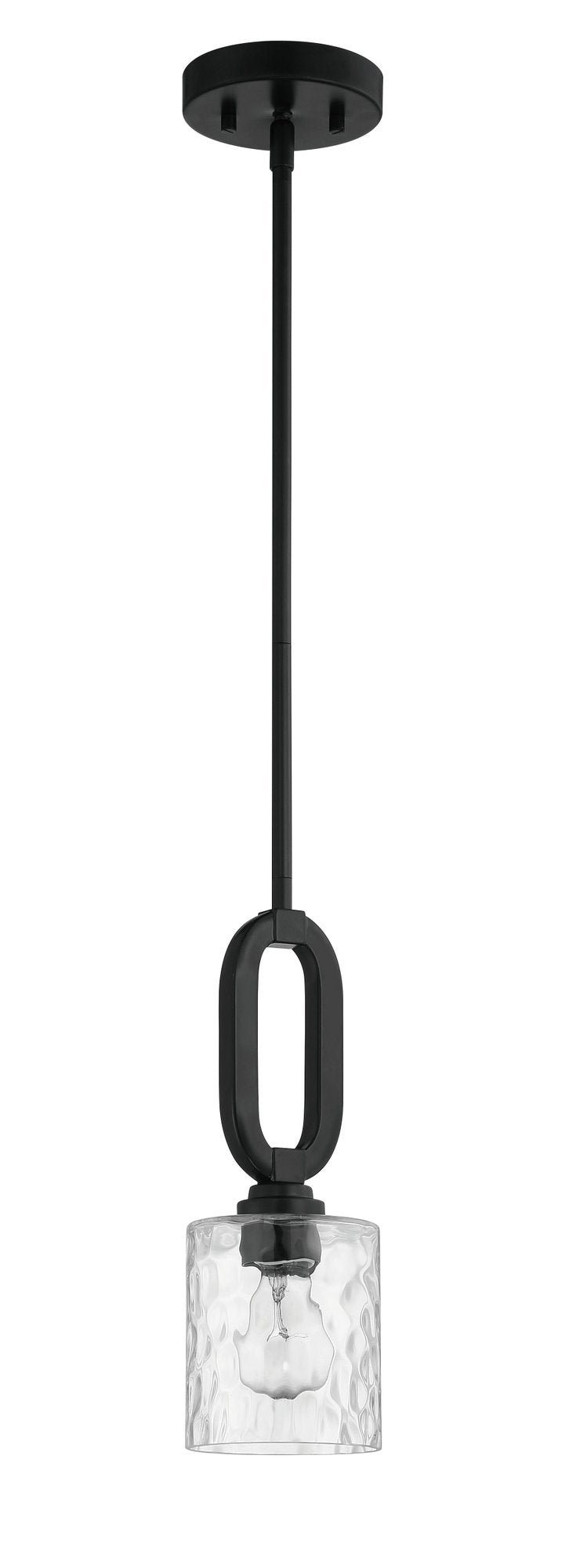 Collins 1 Light 5.13" Mini Pendant in Flat Black