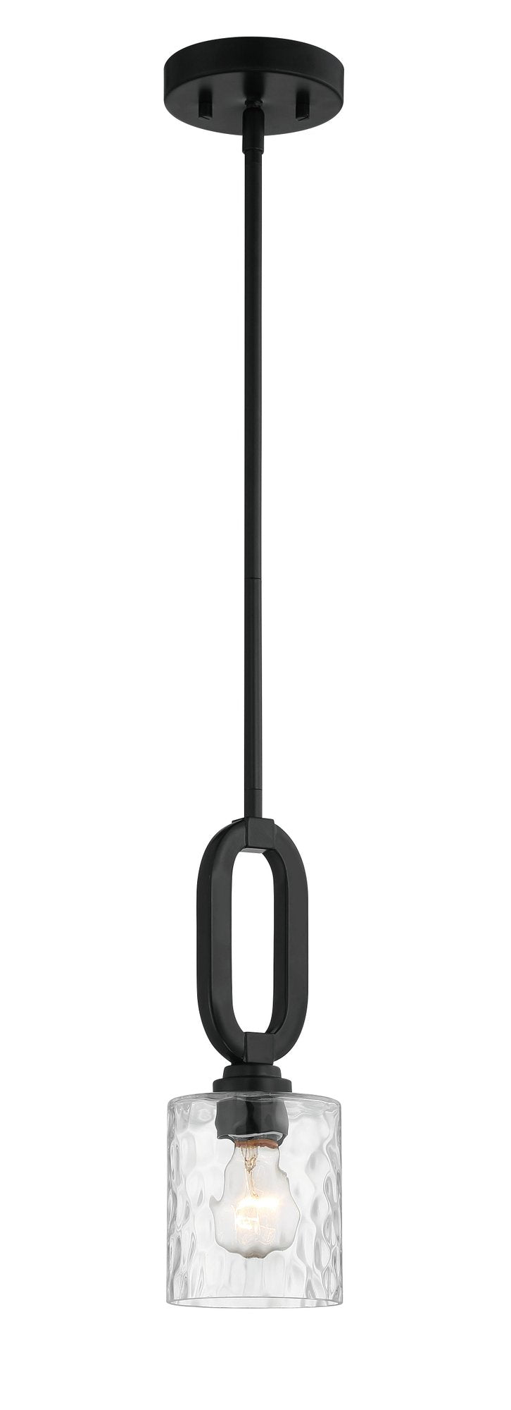Collins 1 Light 5.13" Mini Pendant in Flat Black