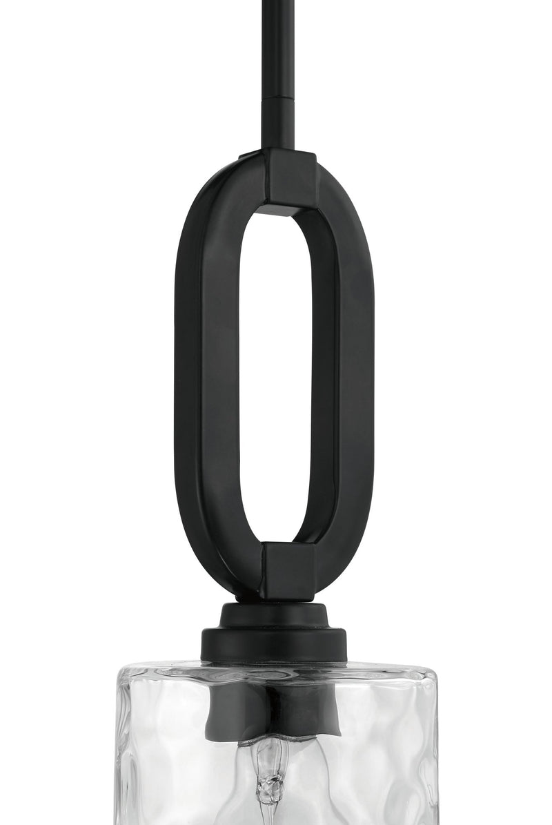 Collins 1 Light 5.13" Mini Pendant in Flat Black