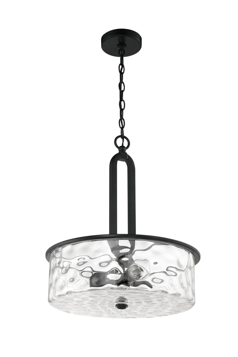 Collins 3 Light 17.75" Pendant in Flat Black
