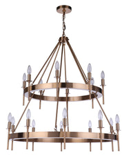 Larrson 18 Light 36" Chandelier in Satin Brass