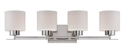 Parallel 4-Light Bath Vanity Light in Polished Nickel
