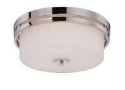 Parallel 3-Light Flush Mount in Polished Nickel