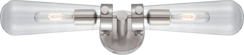 Beaker 2-Light Wall Sconce in Brushed Nickel