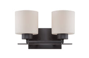 Parallel 2-Light Bath Vanity Light in Aged Bronze