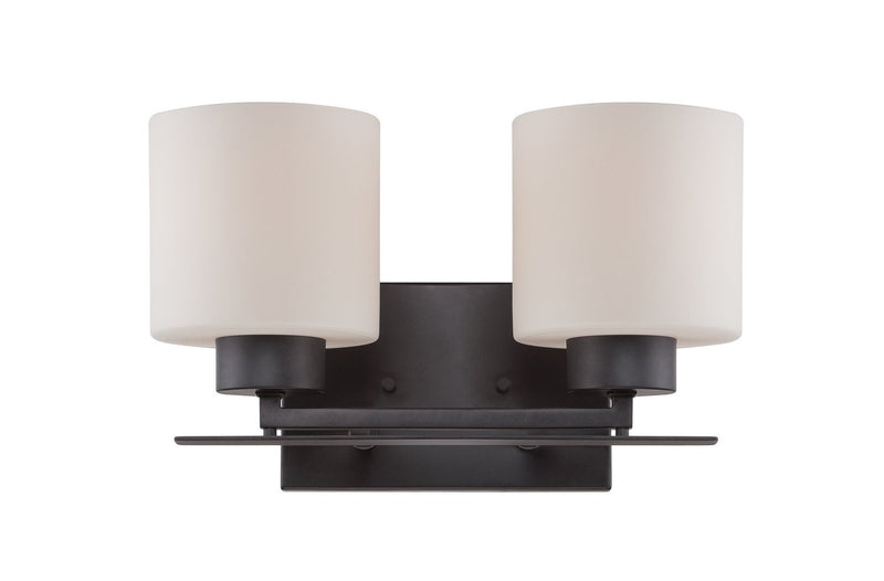 Parallel 2-Light Bath Vanity Light in Aged Bronze