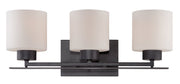 Parallel 3-Light Bath Vanity Light in Aged Bronze