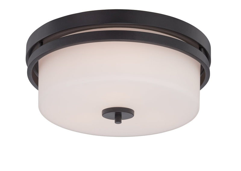 Parallel 3-Light Flush Mount in Aged Bronze