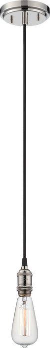 1-Light Vintage Pendant in Polished Nickel