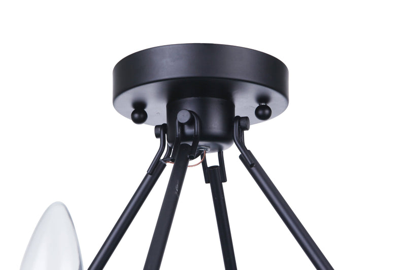 Larrson 6 Light 17.75" Semi Flush in Flat Black