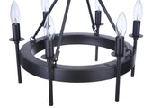 Larrson 6 Light 17.75" Semi Flush in Flat Black