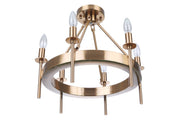 Larrson 6 Light 17.75" Semi Flush in Satin Brass