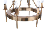 Larrson 6 Light 17.75" Semi Flush in Satin Brass