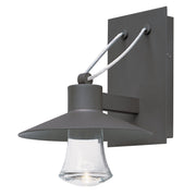 Civic Small Clear Glass LED Outdoor Wall Sconce in Architectural Bronze