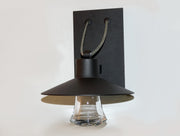 Civic Small Clear Glass LED Outdoor Wall Sconce in Architectural Bronze