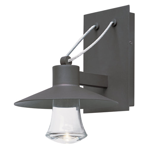 Civic Small Clear Glass LED Outdoor Wall Sconce in Architectural Bronze