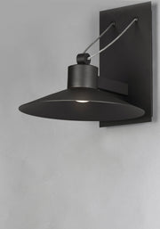 Civic Small Frosted Glass LED Outdoor Wall Sconce in Architectural Bronze