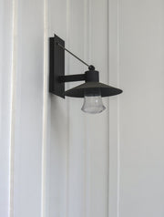 Civic Medium Clear Glass LED Outdoor Wall Sconce in Architectural Bronze