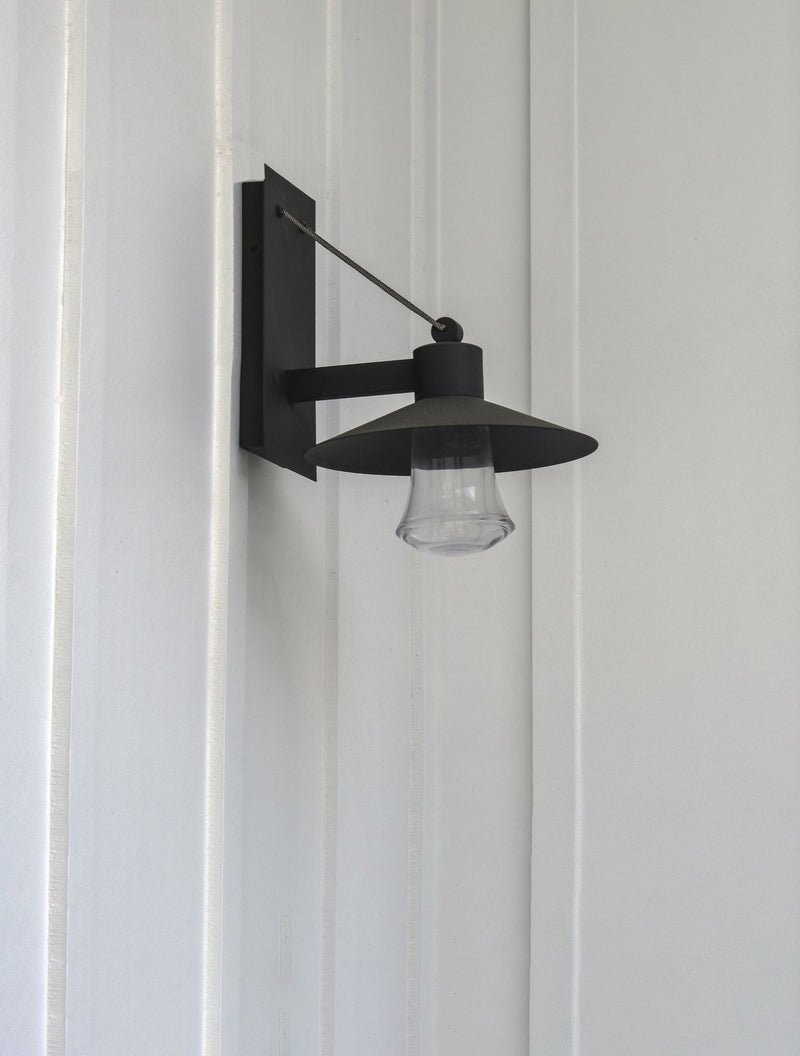 Civic Medium Clear Glass LED Outdoor Wall Sconce in Architectural Bronze