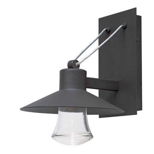 Civic Medium Clear Glass LED Outdoor Wall Sconce in Architectural Bronze