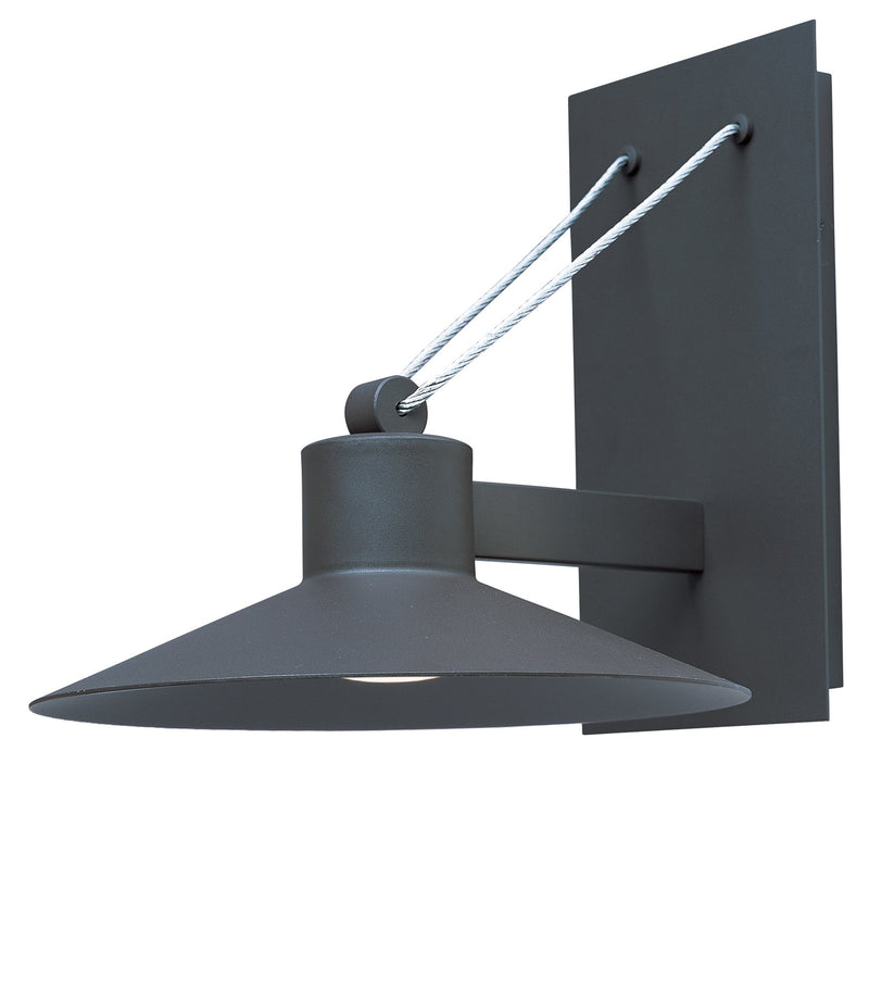 Civic Medium Frosted Glass LED Outdoor Wall Sconce in Architectural Bronze