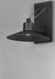 Civic Medium Frosted Glass LED Outdoor Wall Sconce in Architectural Bronze