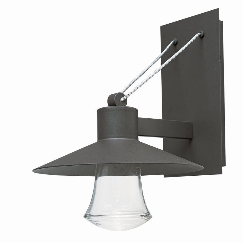 Civic Large Clear Glass LED Outdoor Wall Sconce in Architectural Bronze