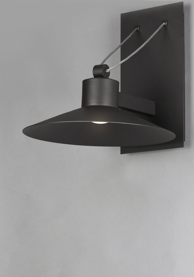 Civic Large Frosted Glass LED Outdoor Wall Sconce in Architectural Bronze