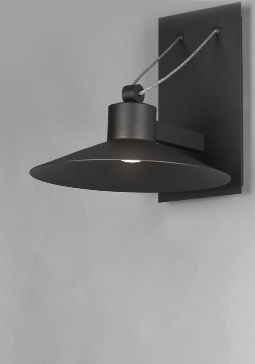Civic Large Frosted Glass LED Outdoor Wall Sconce in Architectural Bronze