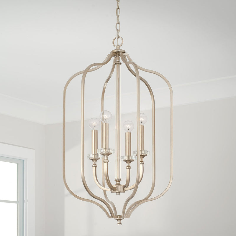 Breigh 4-Light Chandelier in Brushed Champagne